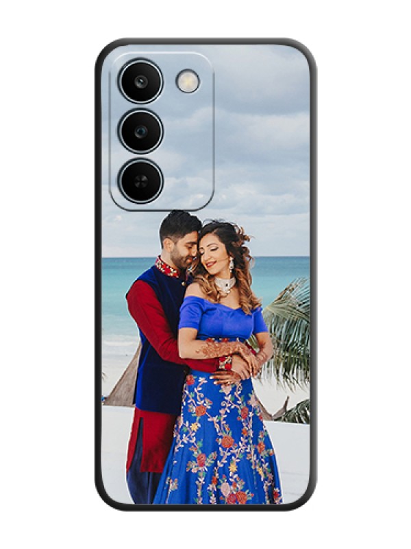 Custom Full Single Pic Upload On Space Black Custom Soft Matte Mobile Back Cover - Realme C83 5G