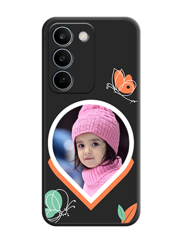 Custom Upload Pic With Simple Butterly Design On Space Black Custom Soft Matte Mobile Back Cover - Realme C83 5G