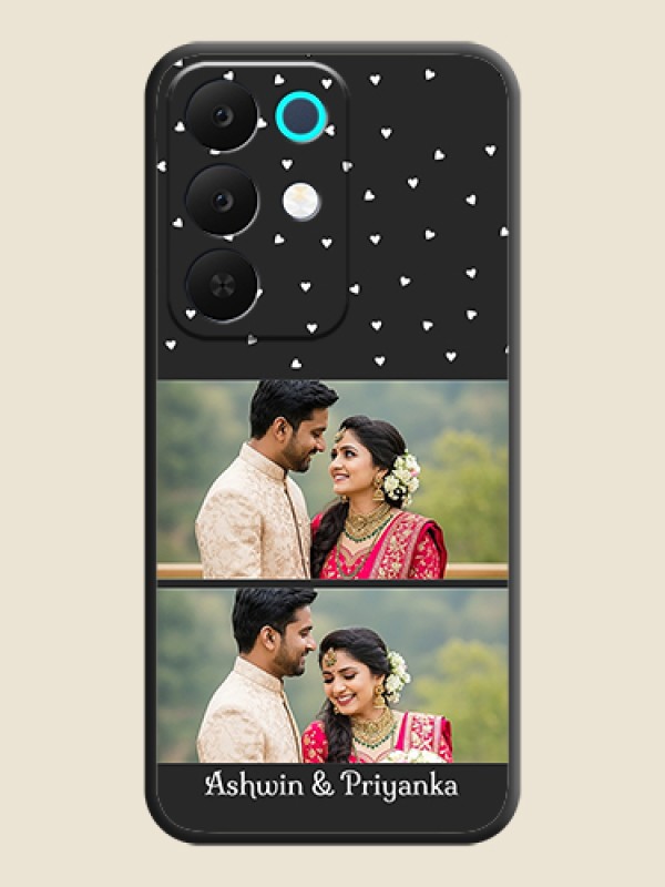 Custom Miniature Love Symbols with Name On Space Black Custom Soft Matte Mobile Back Cover - Realme C85 5G