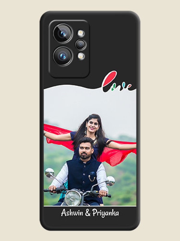 Custom Fall in Love Pattern with Picture on Photo on Space Black Soft Matte Mobile Case - Realme GT 2 Pro 5G