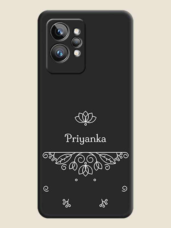 Custom Lotus Garden Custom Text On Space Black Personalized Soft Matte Phone Covers -Realme Gt 2 Pro 5G
