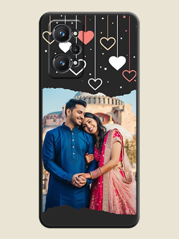 Custom Love Hangings with Splash Wave Picture on Space Black Custom Soft Matte Phone Back Cover - Realme GT 2