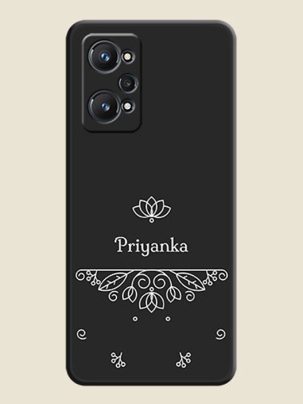 Custom Lotus Garden Custom Text On Space Black Personalized Soft Matte Phone Covers -Realme Gt 2