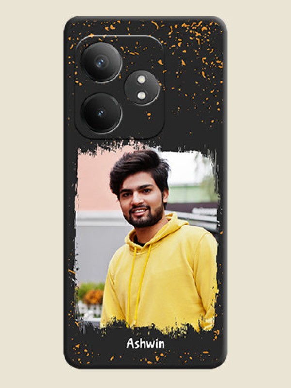 Custom Spray Free Design on Photo On Space Black Custom Soft Matte Mobile Back Cover - Realme GT 6T 5G