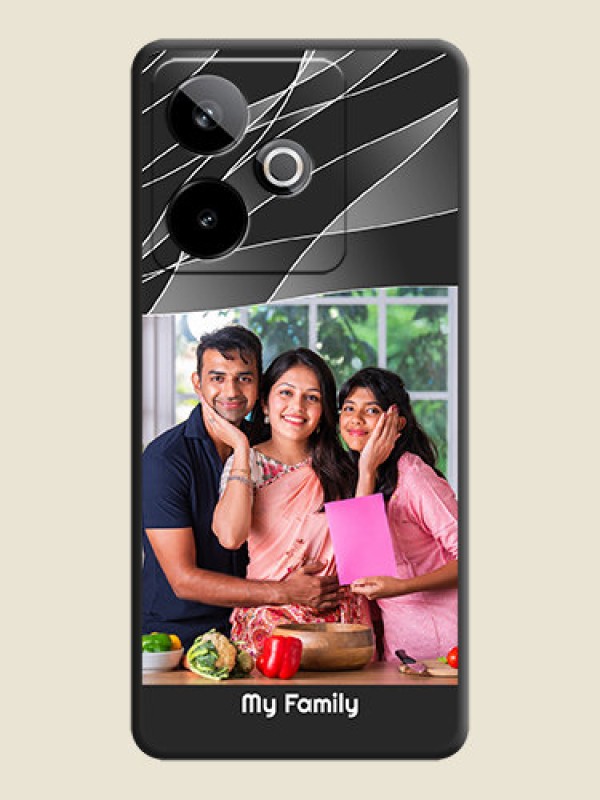 Custom Mixed Wave Lines on Photo On Space Black Custom Soft Matte Mobile Back Cover - Realme GT 7T 5G