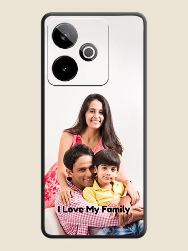 Custom Full Single Pic Upload With Text On Space Black Custom Soft Matte Mobile Back Cover - Realme GT 7T 5G