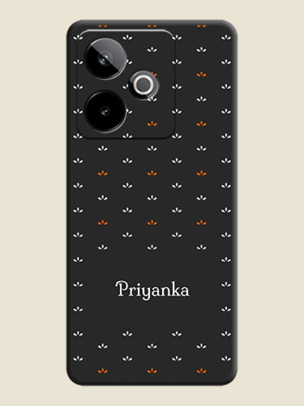 Custom Simple Pattern With Custom Text On Space Black Custom Soft Matte Mobile Back Cover - Realme GT 7T 5G