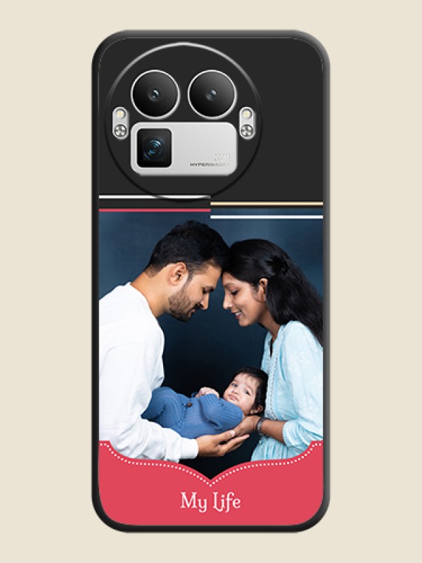 Custom Classic Plain Design with Name On Space Black Custom Soft Matte Mobile Back Cover - Realme GT 8 Pro