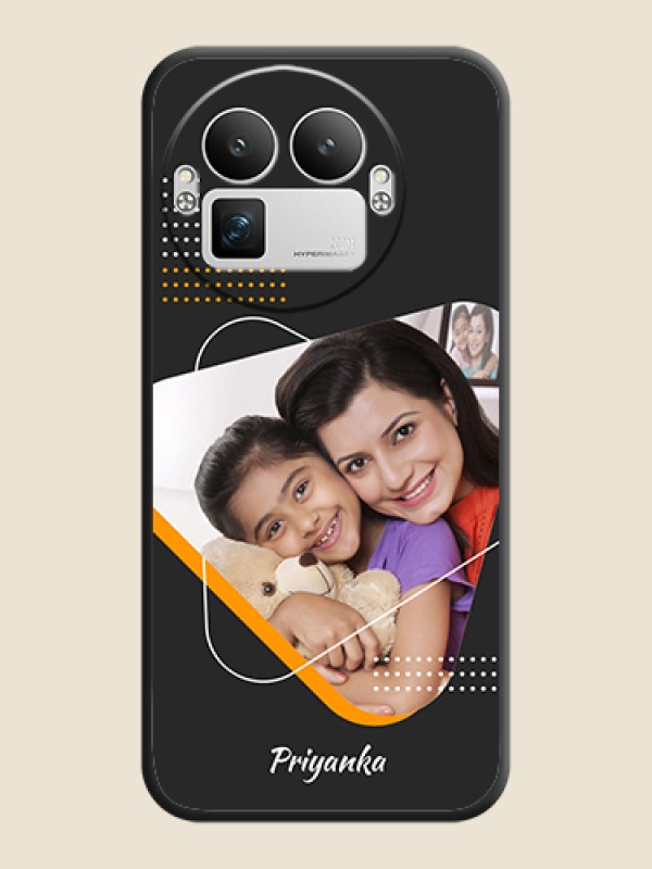 Custom Yellow Triangle on Photo On Space Black Custom Soft Matte Mobile Back Cover - Realme GT 8 Pro