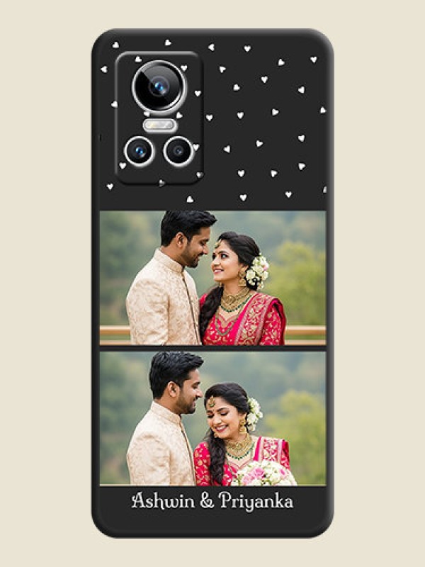 Custom Miniature Love Symbols with Name on Space Black Custom Soft Matte Back Cover - Realme GT Neo 3