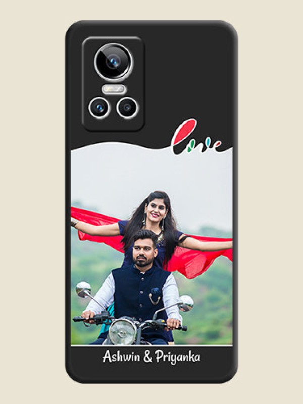 Custom Fall in Love Pattern with Picture on Photo on Space Black Soft Matte Mobile Case - Realme GT Neo 3