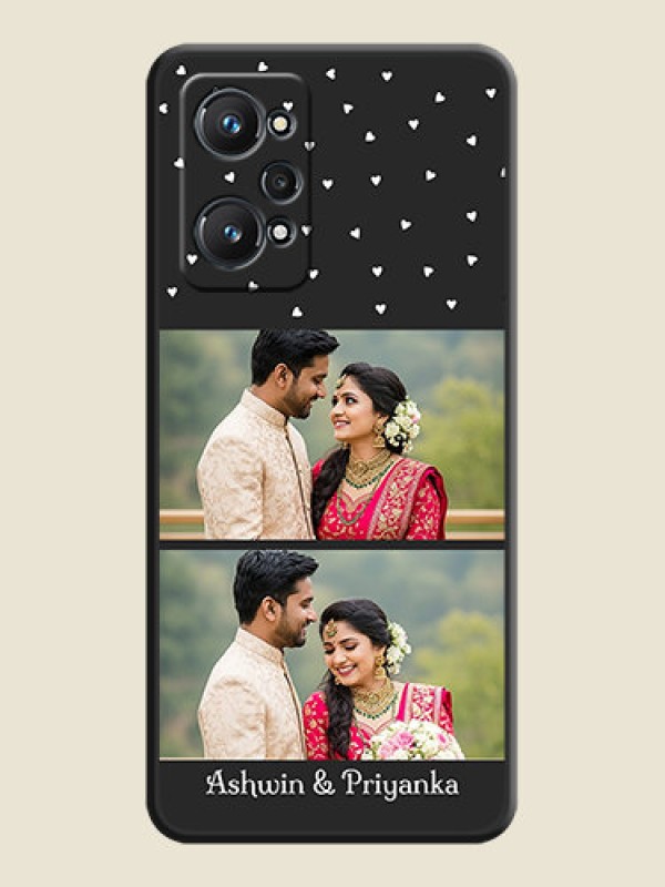 Custom Miniature Love Symbols with Name on Space Black Custom Soft Matte Back Cover - Realme GT Neo 3T