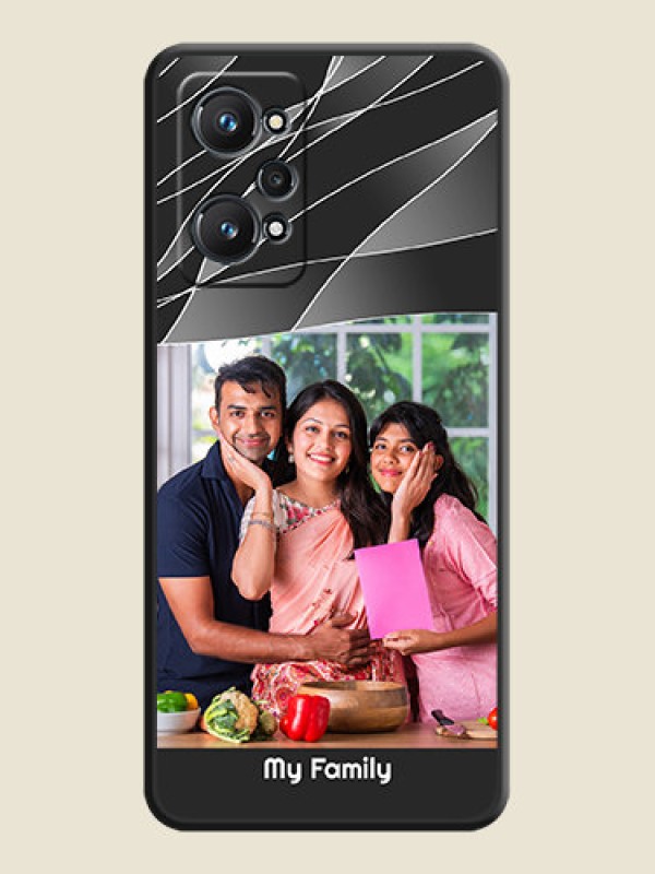 Custom Mixed Wave Lines on Photo on Space Black Soft Matte Mobile Cover - Realme GT Neo 3T