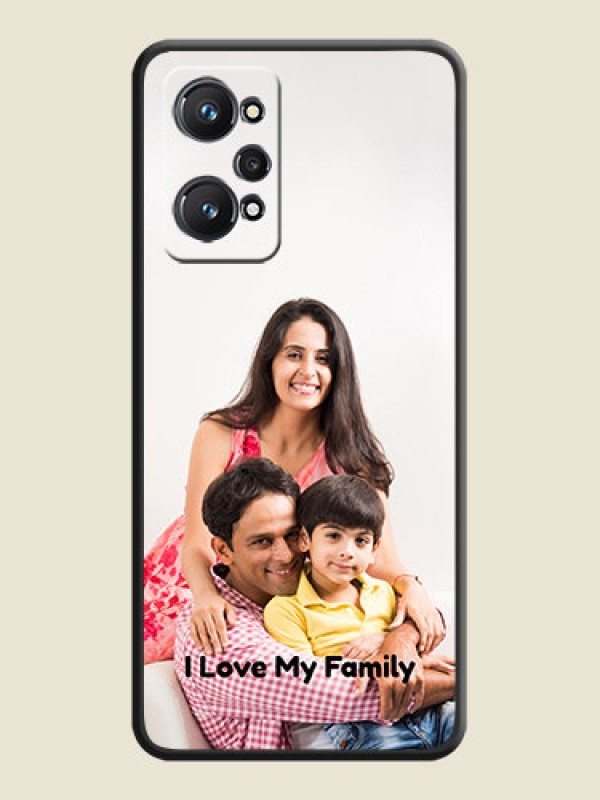 Custom Full Single Pic Upload With Text On Space Black Personalized Soft Matte Phone Covers -Realme Gt Neo 3T