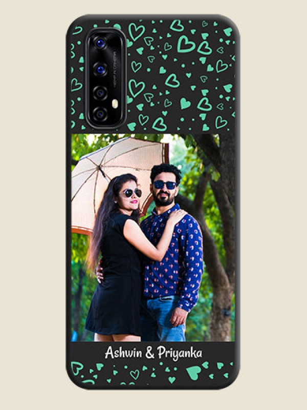 Custom Sea Green Indefinite Love Pattern on Photo on Space Black Soft Matte Mobile Cover - Realme Narzo 20 Pro