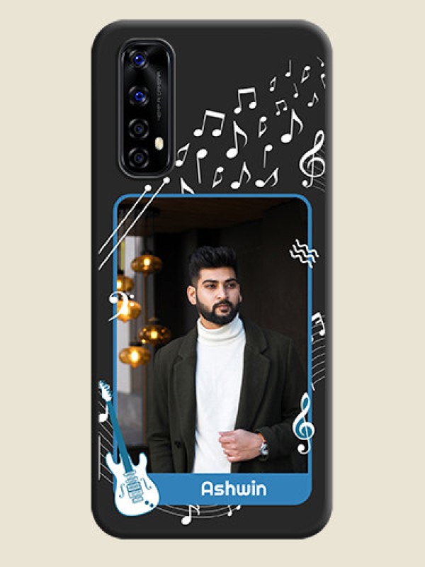 Custom Musical Theme Design with Text on Photo on Space Black Soft Matte Mobile Case - Realme Narzo 20 Pro