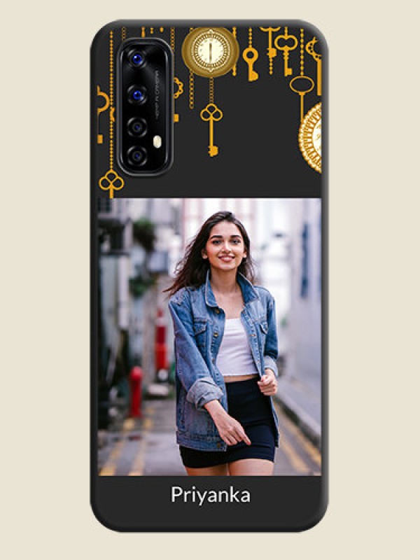 Custom Decorative Design with Text on Space Black Custom Soft Matte Back Cover - Realme Narzo 20 Pro