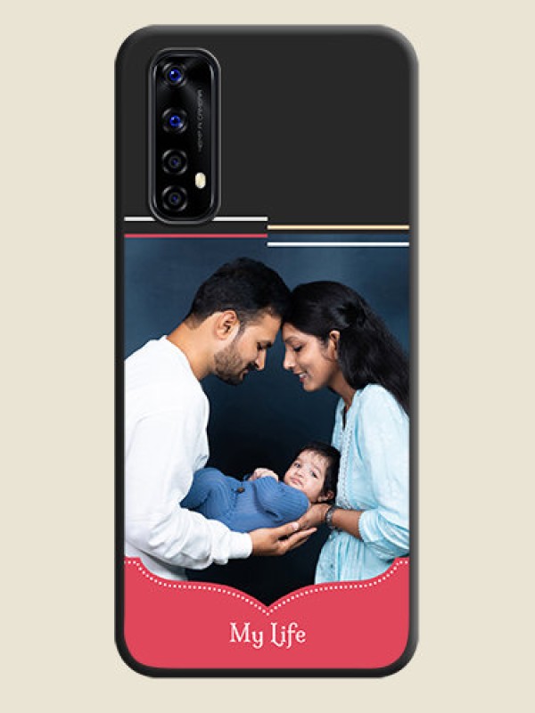 Custom Classic Plain Design with Name on Photo on Space Black Soft Matte Phone Cover - Realme Narzo 20 Pro