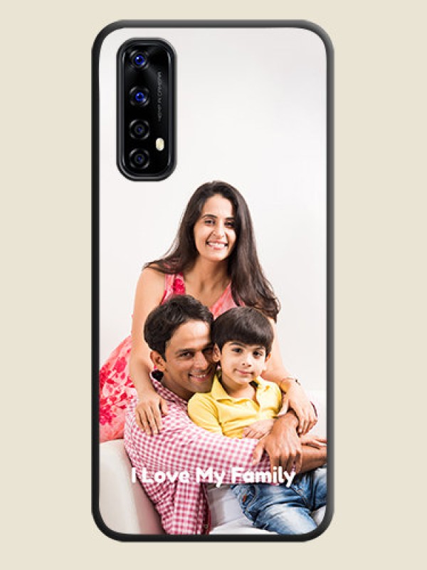 Custom Full Single Pic Upload With Text On Space Black Personalized Soft Matte Phone Covers -Realme Narzo 20 Pro