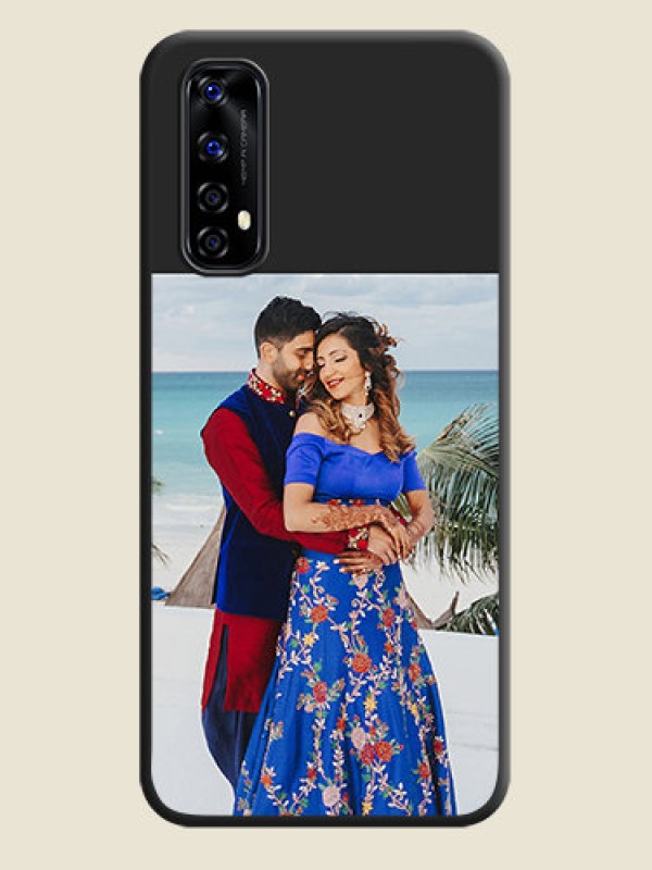 Custom Image Upload With Space Black Color On Custom Soft Matte Mobile Back Cover - Realme Narzo 20 Pro