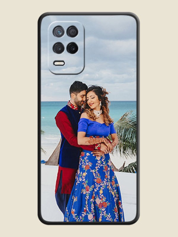 Custom Full Single Pic Upload On Space Black Personalized Soft Matte Phone Covers -Realme Narzo 30 5G