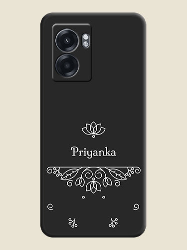 Custom Lotus Garden Custom Text On Space Black Personalized Soft Matte Phone Covers -Realme Narzo 50 5G