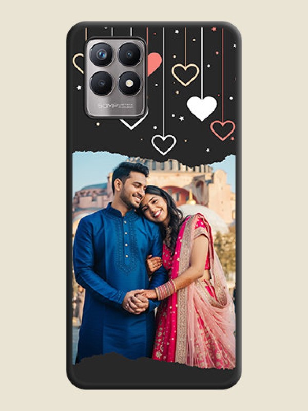 Custom Love Hangings with Splash Wave Picture on Space Black Custom Soft Matte Phone Back Cover - Realme Narzo 50