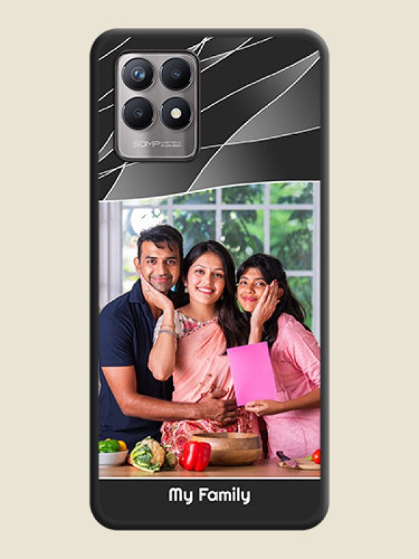 Custom Mixed Wave Lines on Photo on Space Black Soft Matte Mobile Cover - Realme Narzo 50