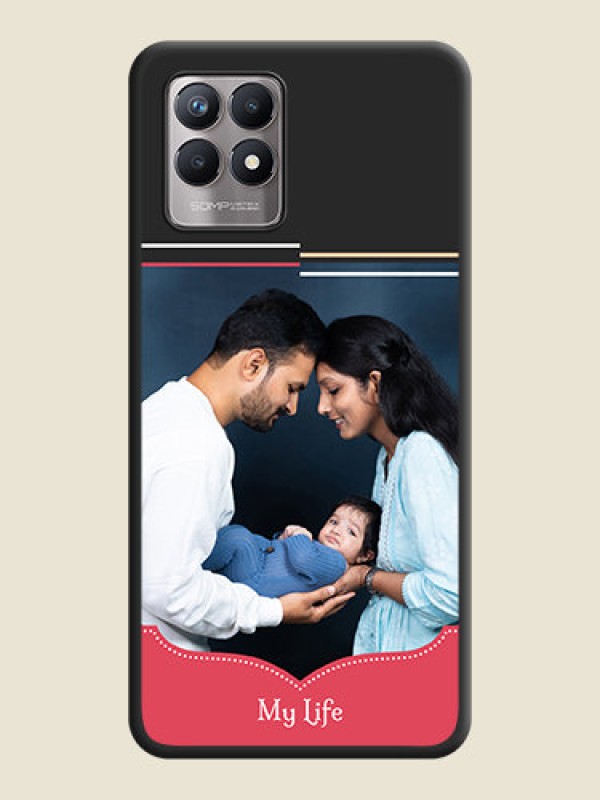 Custom Classic Plain Design with Name on Photo on Space Black Soft Matte Phone Cover - Realme Narzo 50