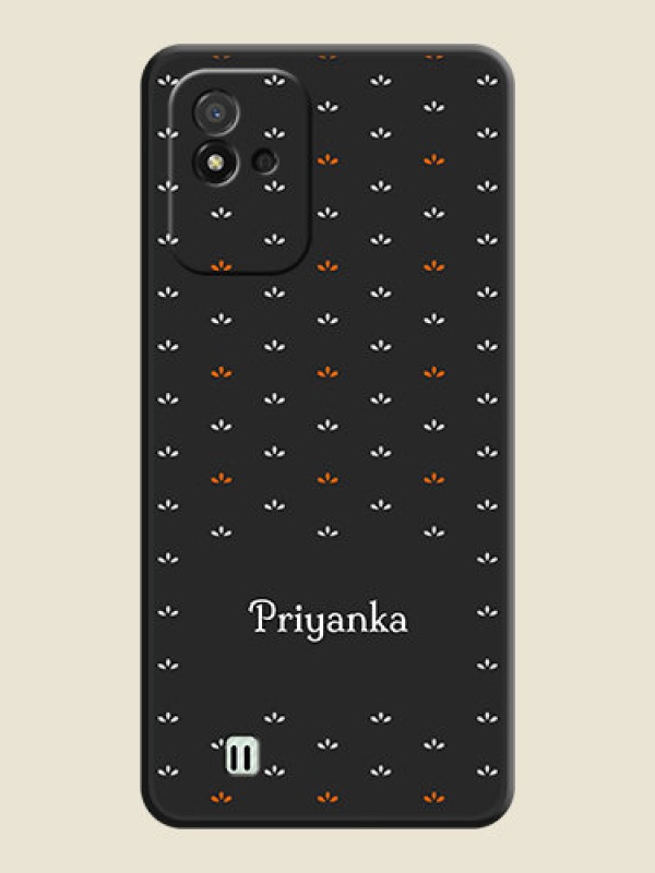 Custom Simple Pattern With Custom Text On Space Black Personalized Soft Matte Phone Covers -Realme Narzo 50I