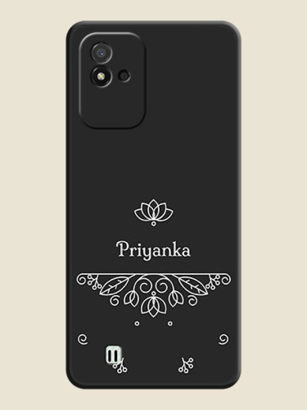 Custom Lotus Garden Custom Text On Space Black Personalized Soft Matte Phone Covers -Realme Narzo 50I