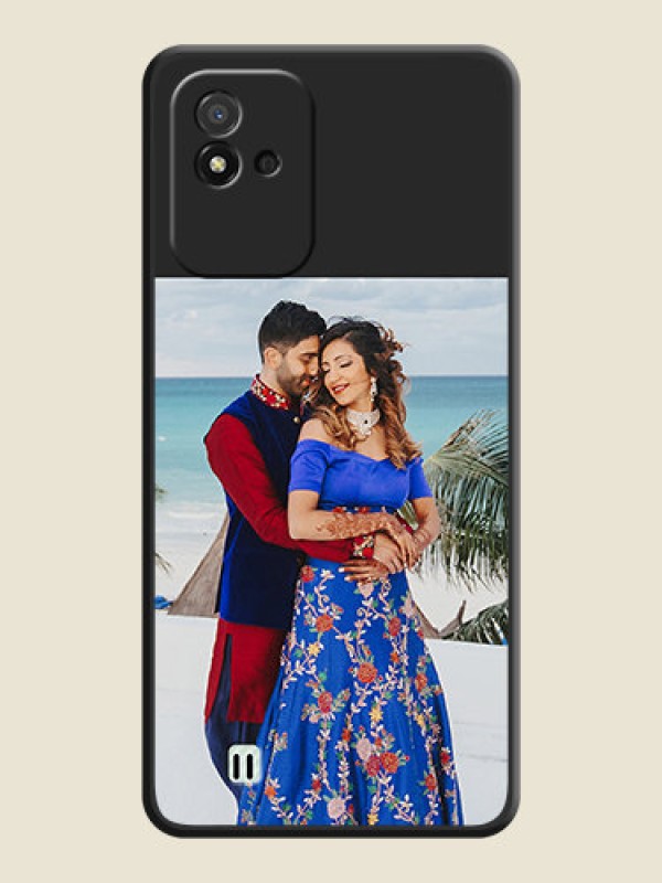 Custom Image Upload With Space Black Color On Custom Soft Matte Mobile Back Cover - Realme Narzo 50I