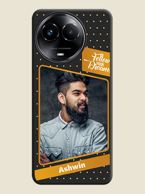 Custom Follow Your Dreams with White Dots On Space Black Custom Soft Matte Mobile Back Cover - Narzo 60X 5G