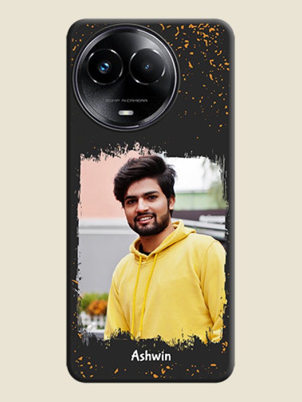 Custom Spray Free Design on Photo On Space Black Custom Soft Matte Mobile Back Cover - Narzo 60X 5G