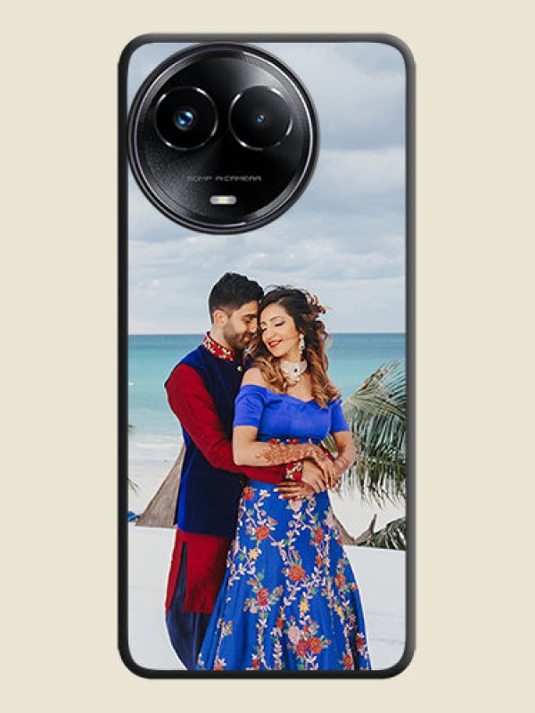 Custom Full Single Pic Upload On Space Black Custom Soft Matte Mobile Back Cover - Narzo 60X 5G