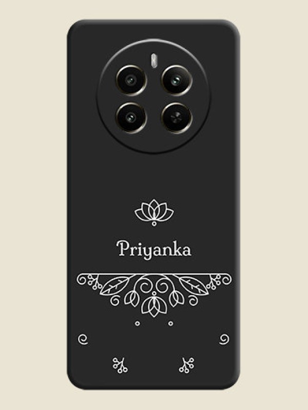 Custom Lotus Garden Custom Text On Space Black Personalized Soft Matte Phone Covers - Realme Narzo 70 5G