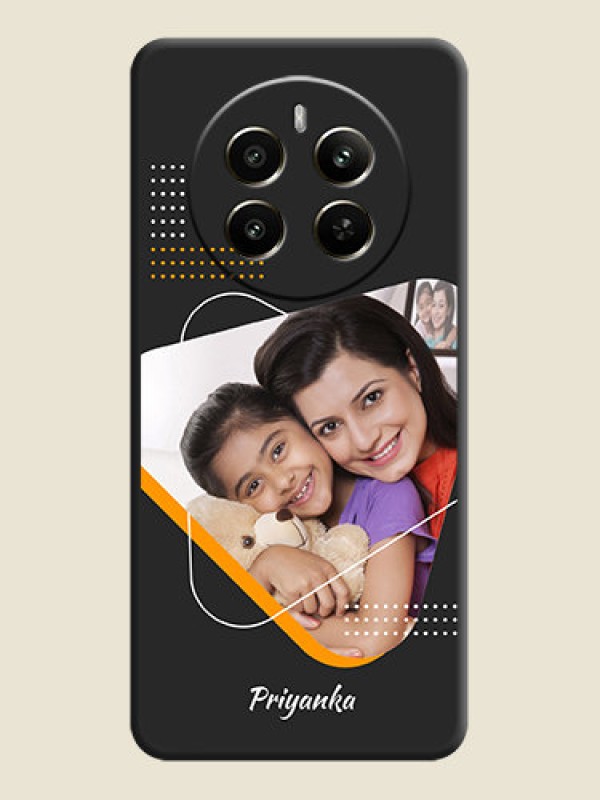 Custom Yellow Triangle - Photo on Space Black Soft Matte Phone Cover - Narzo 70 Pro 5G