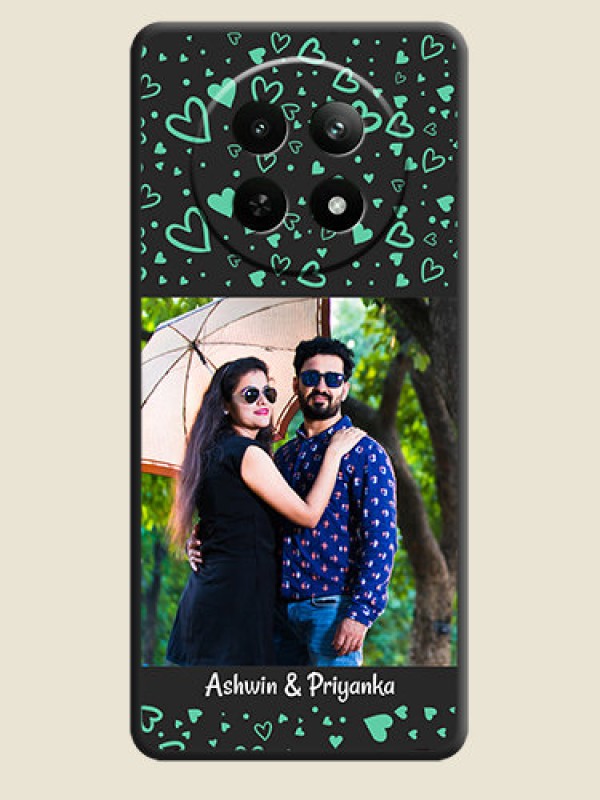 Custom Sea Green Indefinite Love Pattern - Photo on Space Black Soft Matte Mobile Cover - Realme Narzo 70X 5G