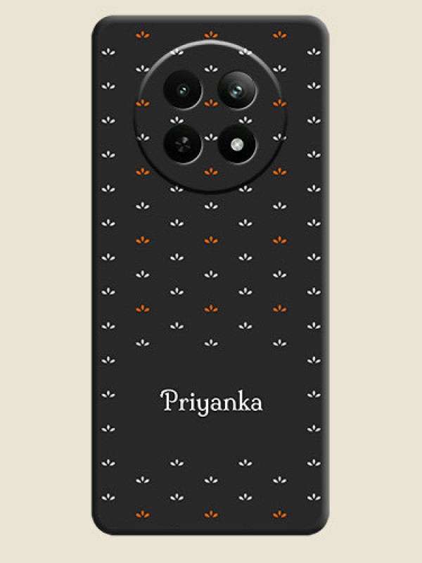 Custom Simple Pattern With Custom Text On Space Black Personalized Soft Matte Phone Covers - Realme Narzo 70X 5G