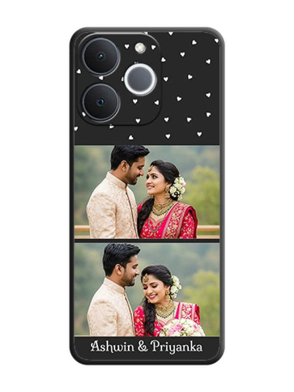 Custom Miniature Love Symbols with Name On Space Black Custom Soft Matte Mobile Back Cover - Realme Narzo 80 Lite 4G