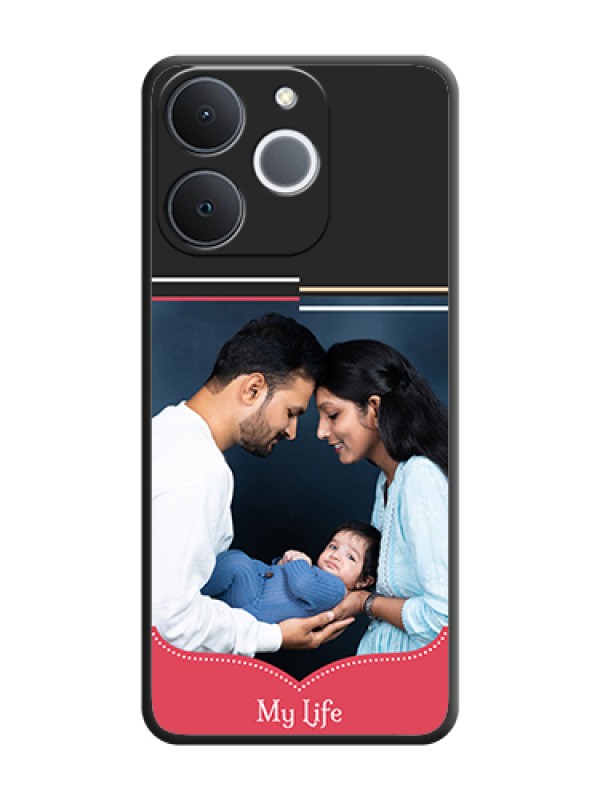 Custom Classic Plain Design with Name On Space Black Custom Soft Matte Mobile Back Cover - Realme Narzo 80 Lite 4G