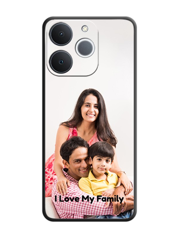 Custom Full Single Pic Upload With Text On Space Black Custom Soft Matte Mobile Back Cover - Realme Narzo 80 Lite 4G