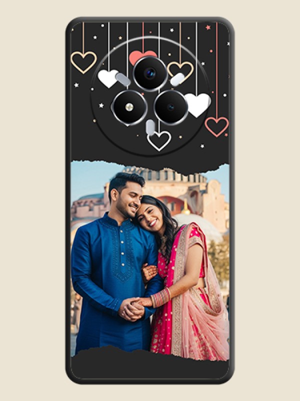 Custom Love Hangings with Splash Wave Picture On Space Black Custom Soft Matte Mobile Back Cover - Realme Narzo 80 Pro 5G