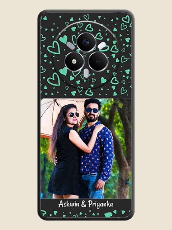 Custom Sea Green Indefinite Love Pattern on Photo On Space Black Custom Soft Matte Mobile Back Cover - Realme Narzo 80 Pro 5G