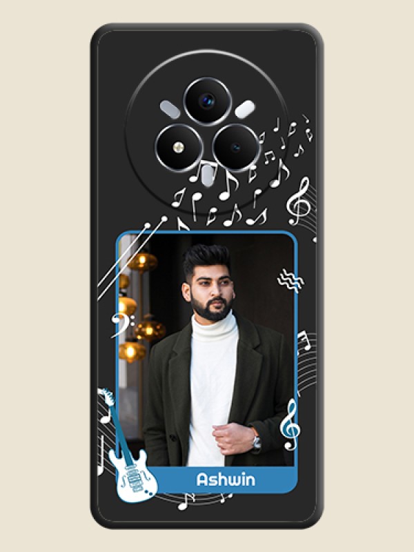 Custom Musical Theme Design with Text on Photo On Space Black Custom Soft Matte Mobile Back Cover - Realme Narzo 80 Pro 5G