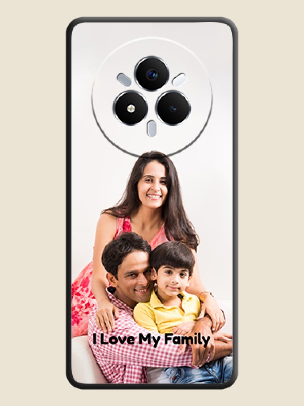 Custom Full Single Pic Upload With Text On Space Black Custom Soft Matte Mobile Back Cover - Realme Narzo 80 Pro 5G
