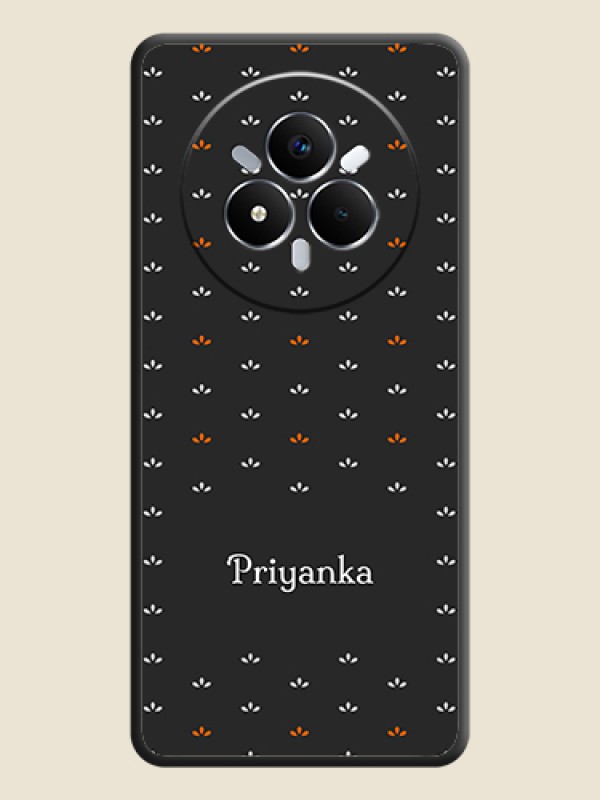 Custom Simple Pattern With Custom Text On Space Black Custom Soft Matte Mobile Back Cover - Realme Narzo 80 Pro 5G