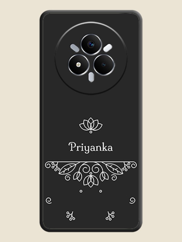 Custom Lotus Garden Custom Text On Space Black Custom Soft Matte Mobile Back Cover - Realme Narzo 80 Pro 5G