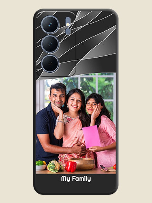 Custom Mixed Wave Lines on Photo On Space Black Custom Soft Matte Mobile Back Cover - Narzo 80x 5G