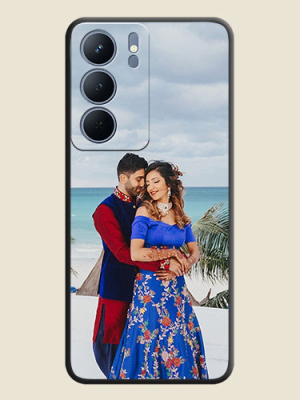 Custom Full Single Pic Upload On Space Black Custom Soft Matte Mobile Back Cover - Narzo 80x 5G